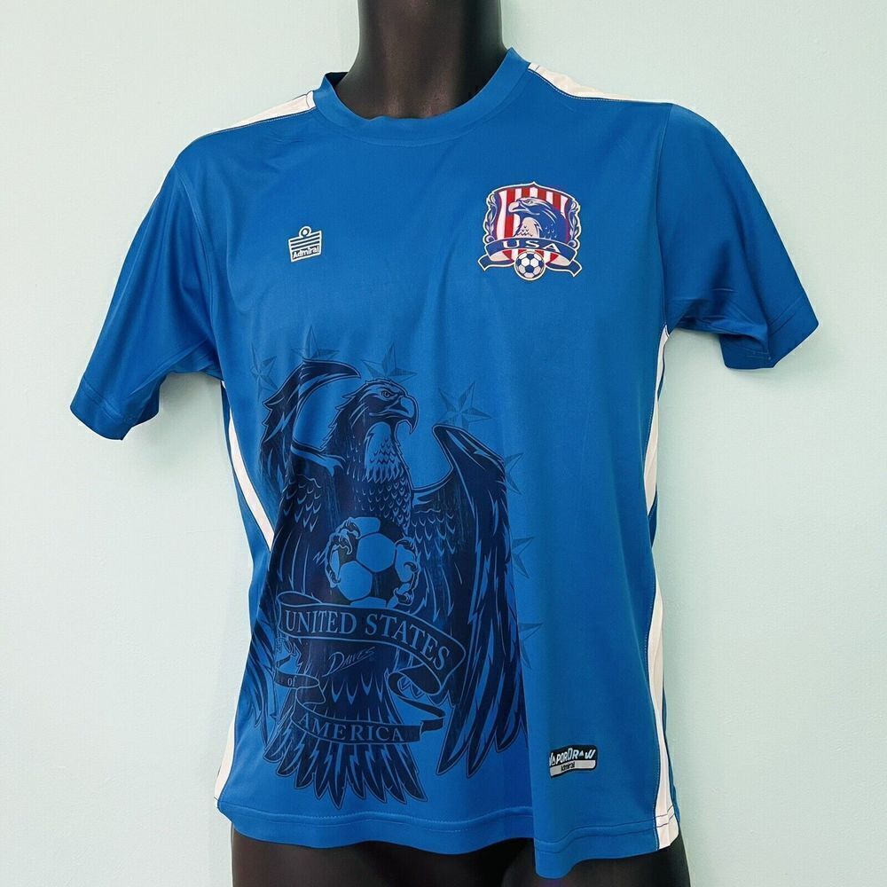 Admiral S Small USA Soccer Athletic Shirt Men Vapor Draw Dawes Blue 0663